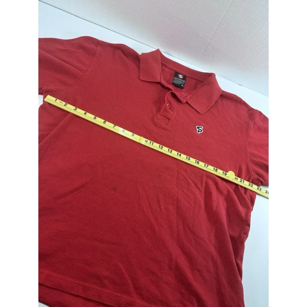 Southpole Mens XL Red Short Sleeve Pique Cotton Polo Shirt Y2K Streetwear XL Red